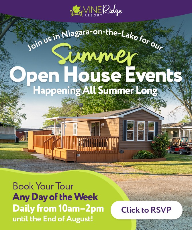 You're Invited to our Summer Open House Events at Vine Ridge Resort - Happening all summer long!