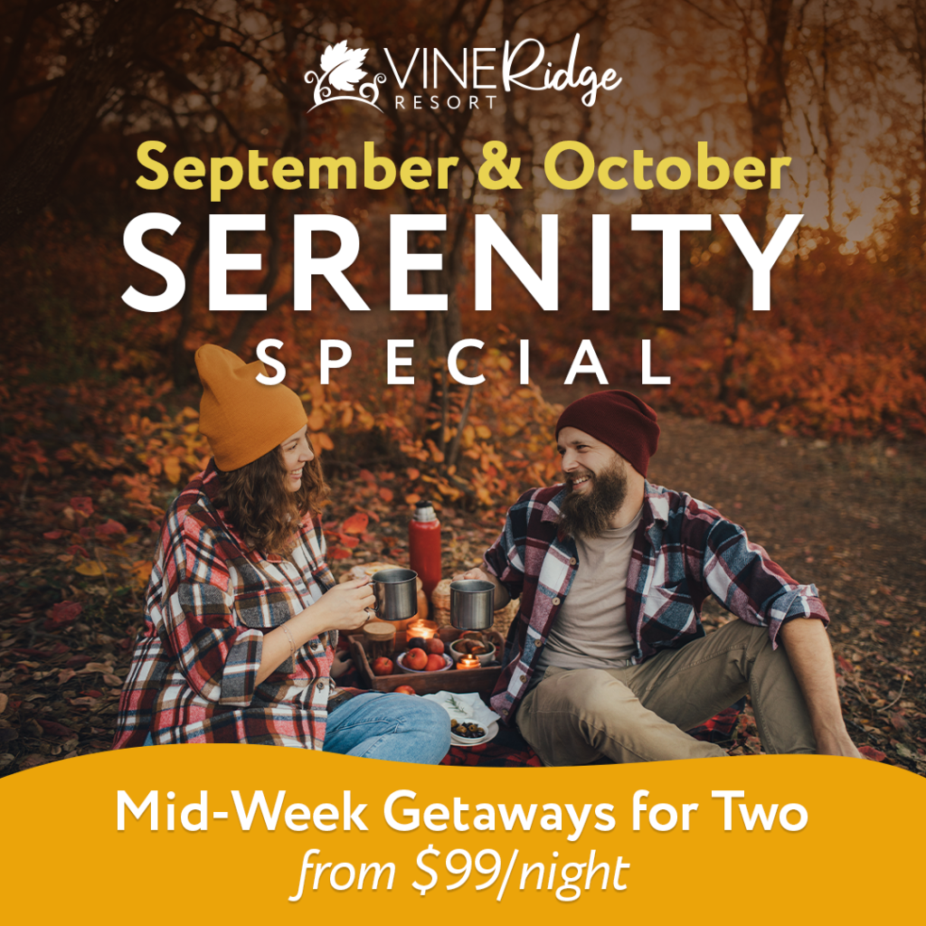 Vine Ridge Resort "Find Your Fall Serenity" Mid-Week Getaways for Two from $99/Night